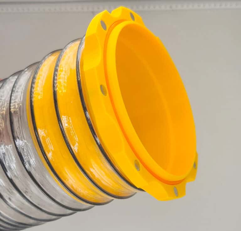 Magnetic 4 inch flex hose adapter male for connecting dust collection hoses