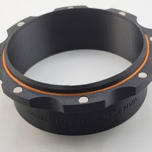 Magnetic 4 inch tool port adapter for dust collection tools and 4 inch hoses