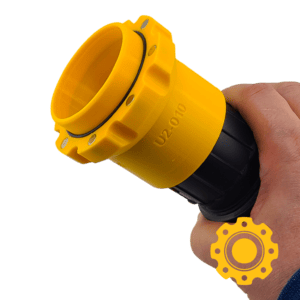 Magnetic 2.5 inch vacuum hose adapter for Ridgid and Shop Vac dust extractor hoses